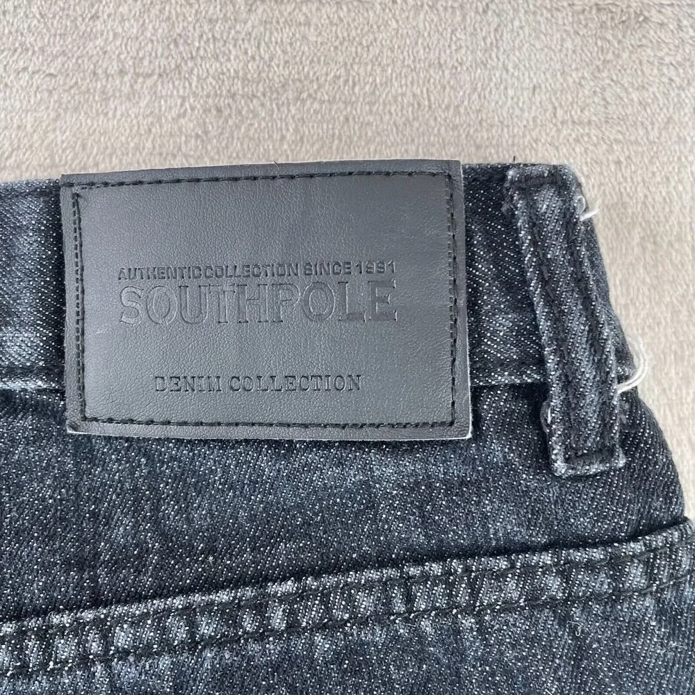 Southpole‎ Jeans Men 32 (Meas. 30x30) Black Straight Fit Zip Fly Skate